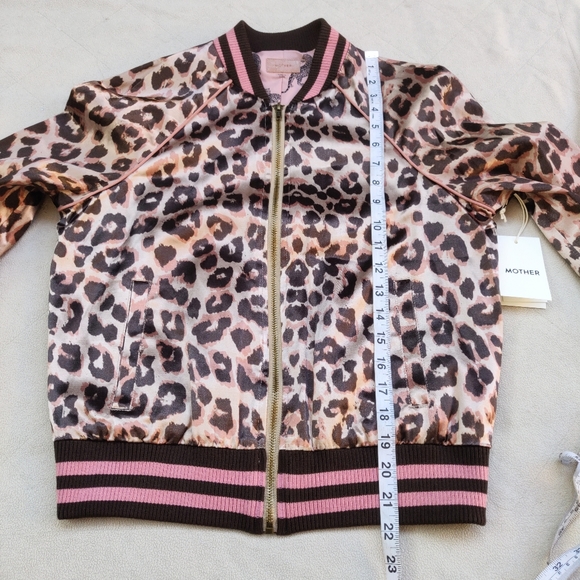 Mother NWT The Letterman Zip Track Jacket Leopard - Picture 9 of 11